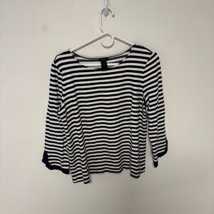 Ann Taylor Striped Long Sleeve Top